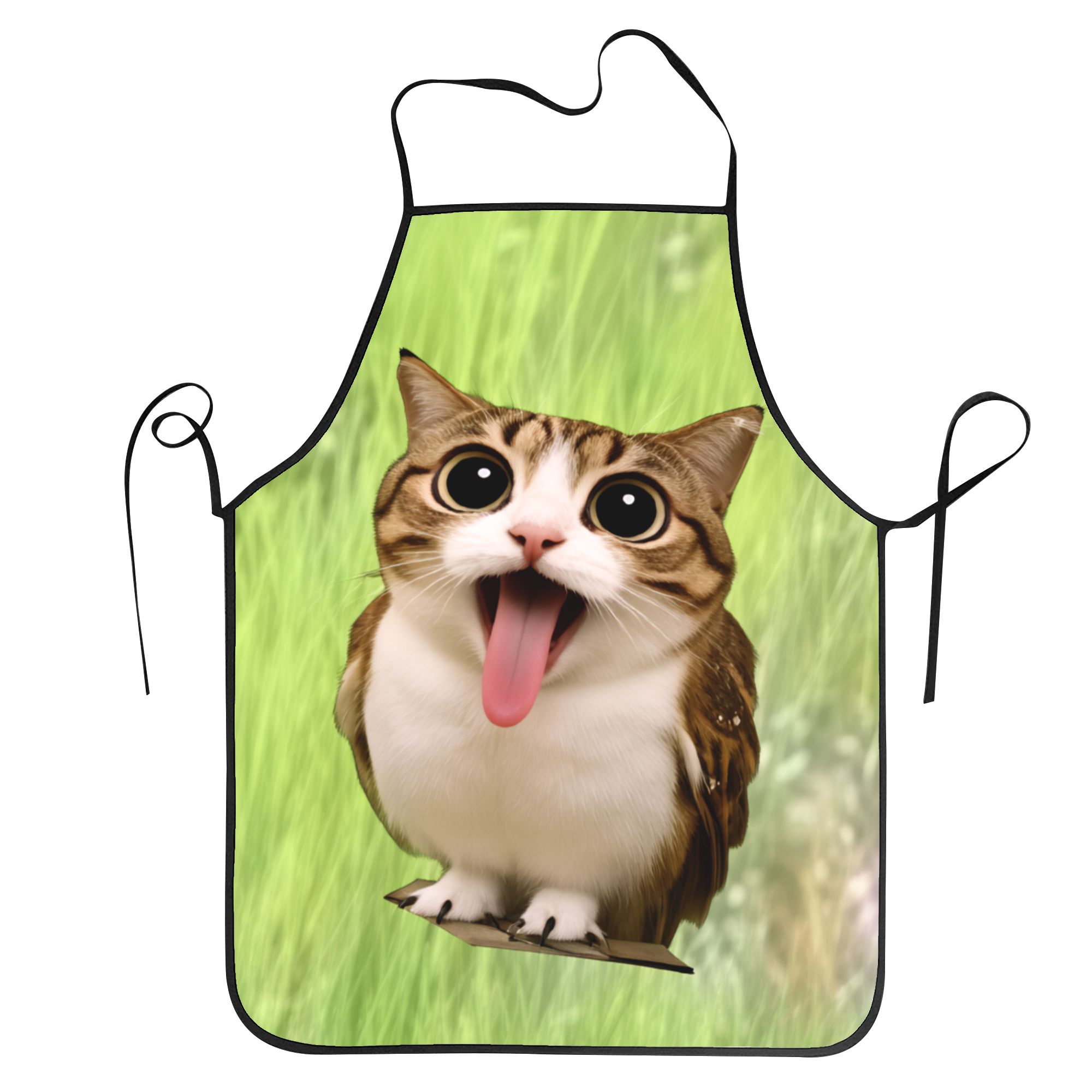 Home Cooking For Cats - Funny Tongue Out Meowl Cat Apron