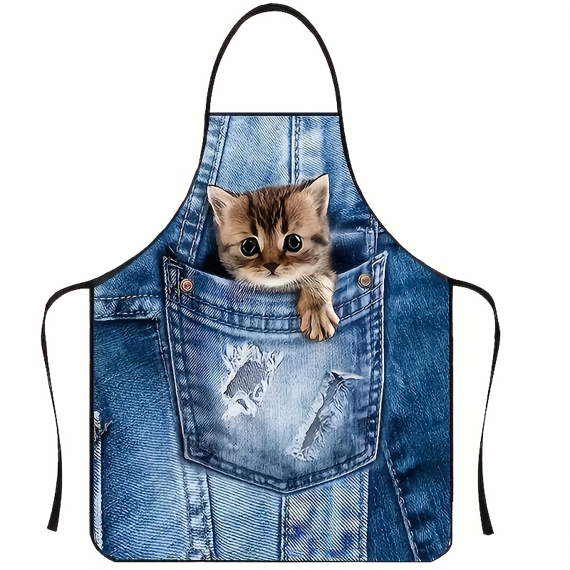 Home Cooking For Cats - 1pc Cute Denim Blue Pocket Cat