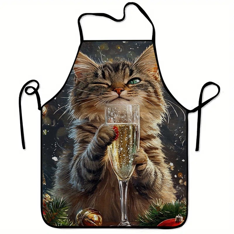 Home Cooking For Cats - A Cat-Themed Printed Apron, Stylish Home