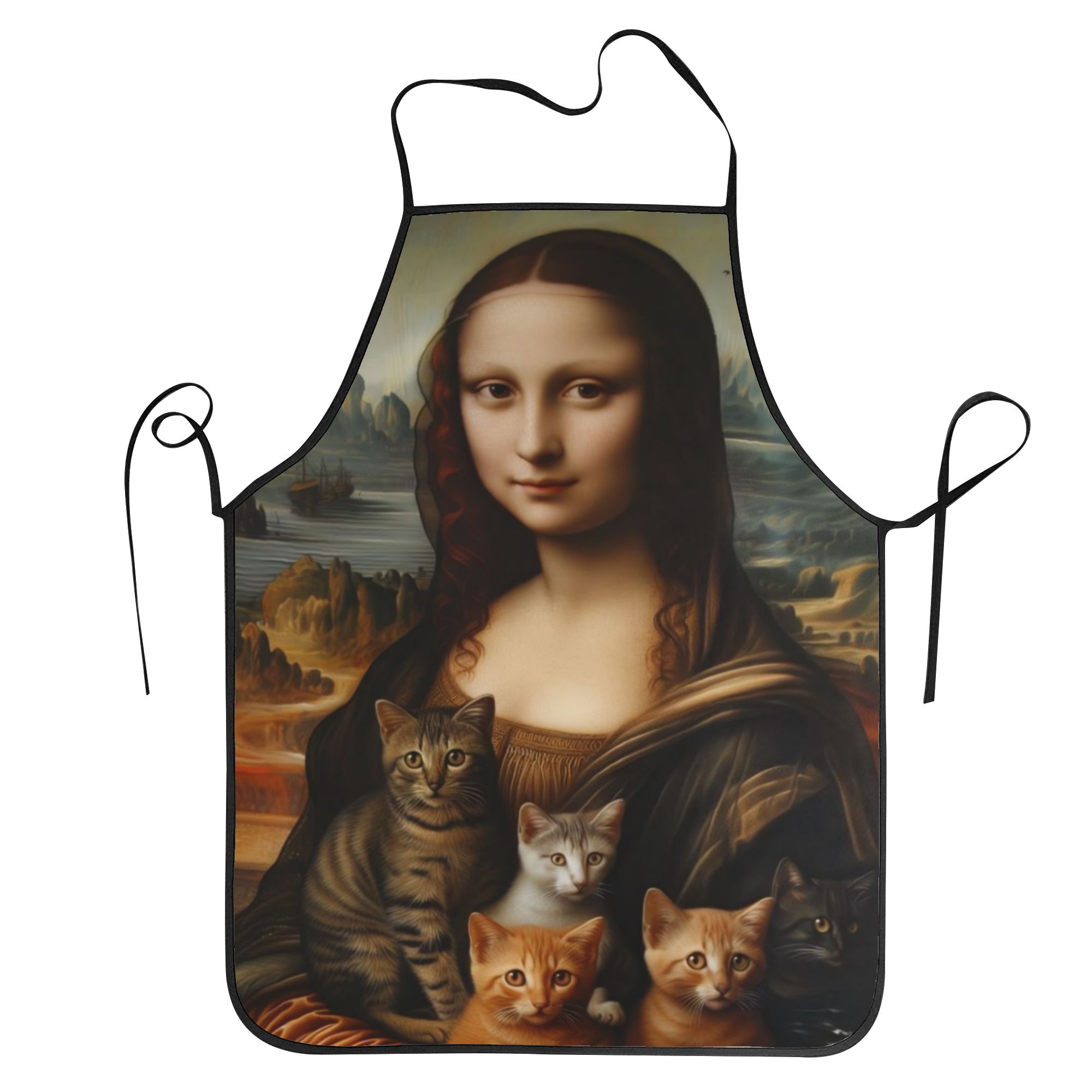 Home Cooking For Cats - Cat Lover Mona Lisa Apron Cooking