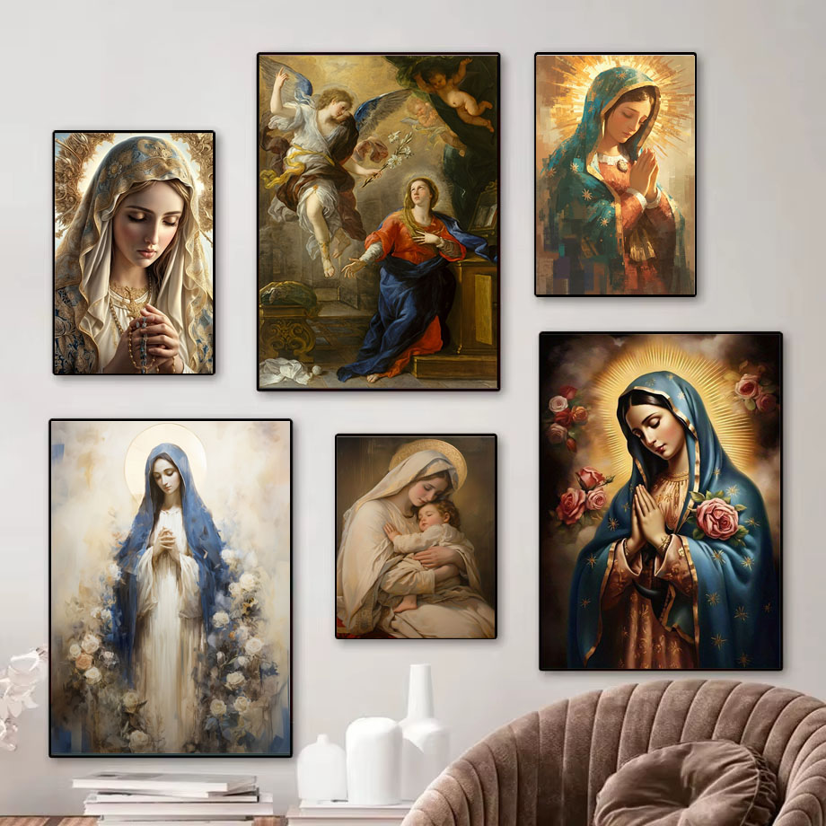 Home Cooking Oil - 1pc Vintage Virgin Mary and Jesus
