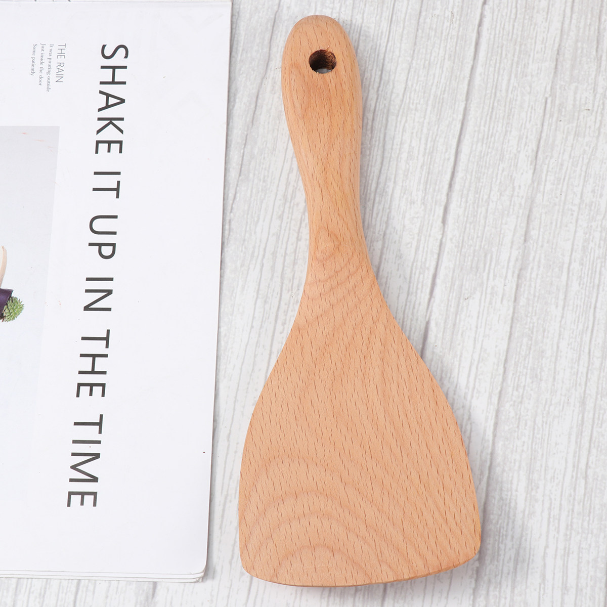 Home Cooking Restaurant - 1pc Wooden Rice Shovel Natural Non-Stick