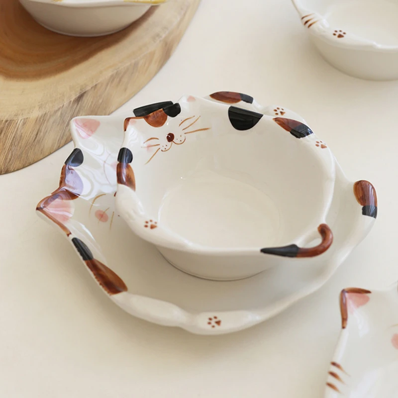 Cartoon Cat Ceramic Bowl Plate - огляд і ціна Home Cooking For Cats