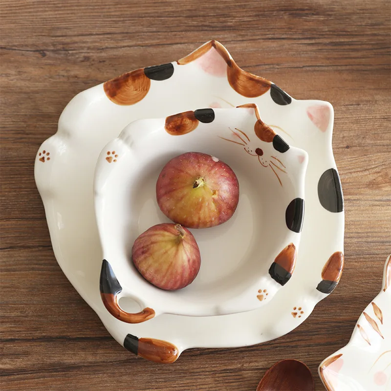 Cartoon Cat Ceramic Bowl Plate - огляд і ціна Home Cooking For Cats