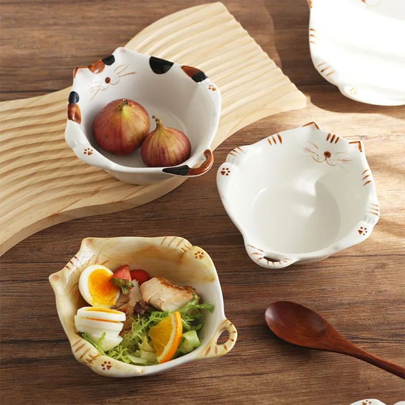 Cartoon Cat Ceramic Bowl Plate - огляд і ціна Home Cooking For Cats