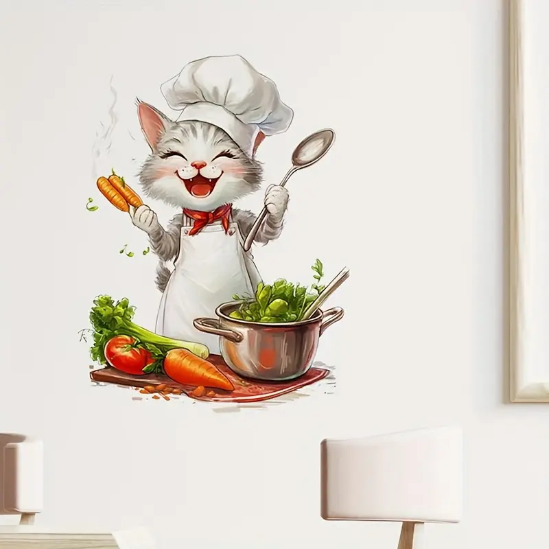 Cartoon Cat Cooking Stickers,  - огляд і ціна Home Cooking For Cats
