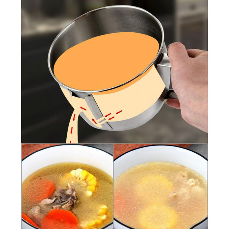 Stainless Steel Soup Bowl Grav - огляд і ціна Home Cooking Oil Filter
