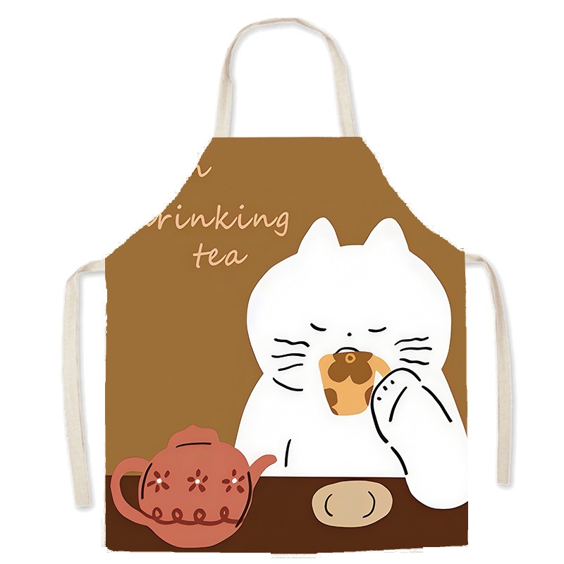 Cute White Cat Printed Apron C - огляд і ціна Home Cooking For Cats