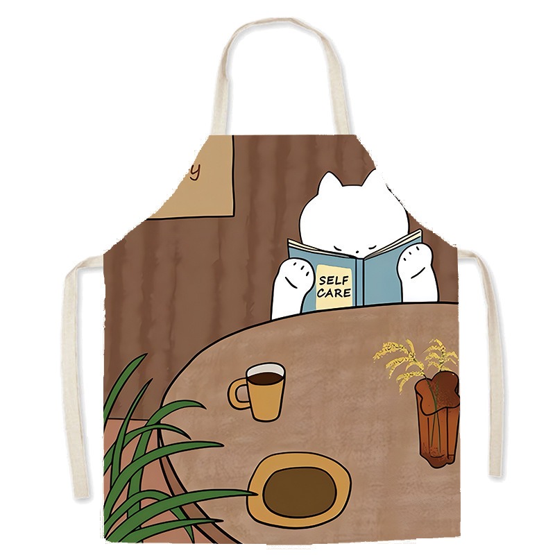 Cute White Cat Printed Apron C - огляд і ціна Home Cooking For Cats