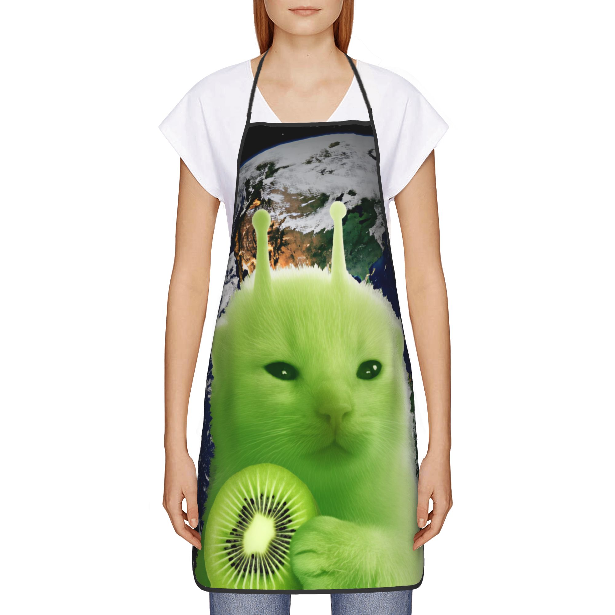 Green Fruit Space Cat Apron  C - огляд і ціна Home Cooking For Cats