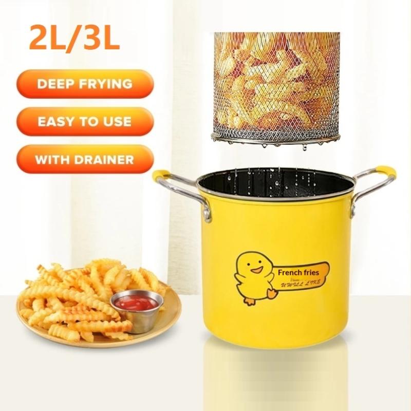 2/3L Deep Fryer Pot Stainless  - огляд і ціна Home Cooking Oil Filter