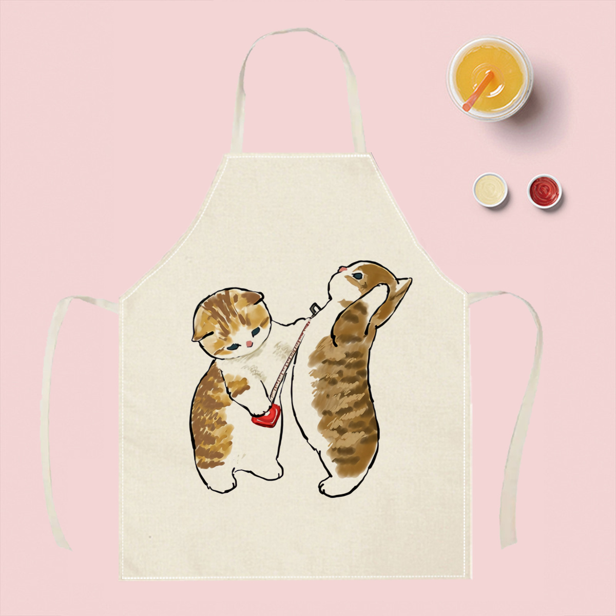 1pc Cute Cats Playing Apron Li - огляд і ціна Home Cooking For Cats