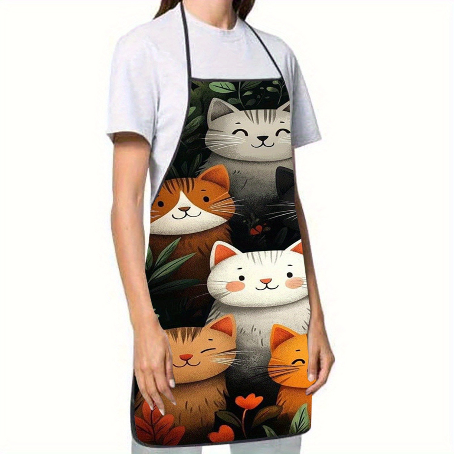 Cute Cartoon Cat Print Polyest - огляд і ціна Home Cooking For Cats