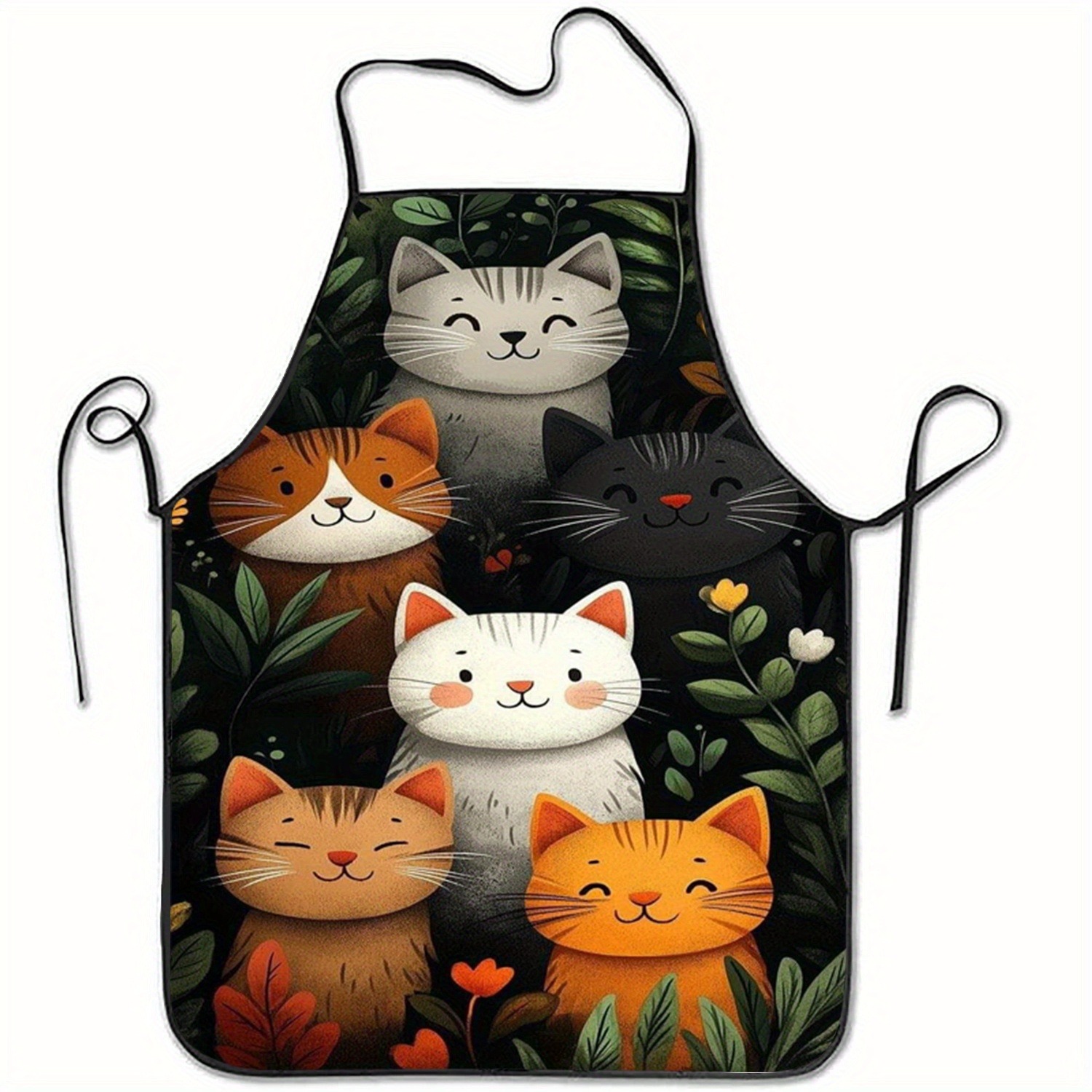 Cute Cartoon Cat Print Polyest - огляд і ціна Home Cooking For Cats